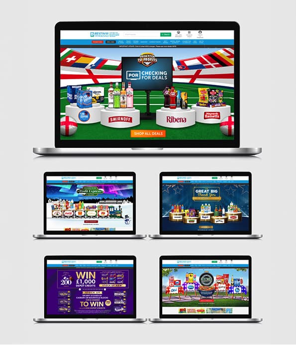 Bestway Wholesale website screens