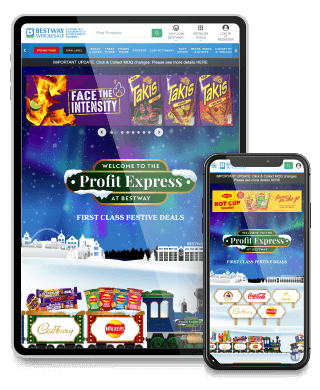 Bestway Wholesale website on tablet/mobile phone