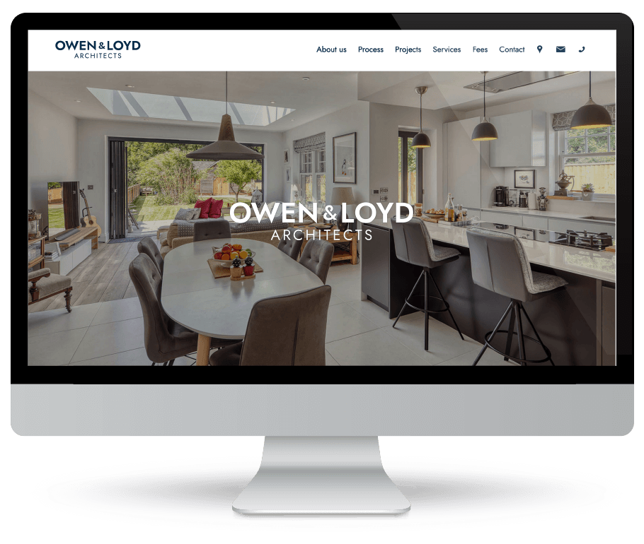 Owen & Loyd website on desktop computer